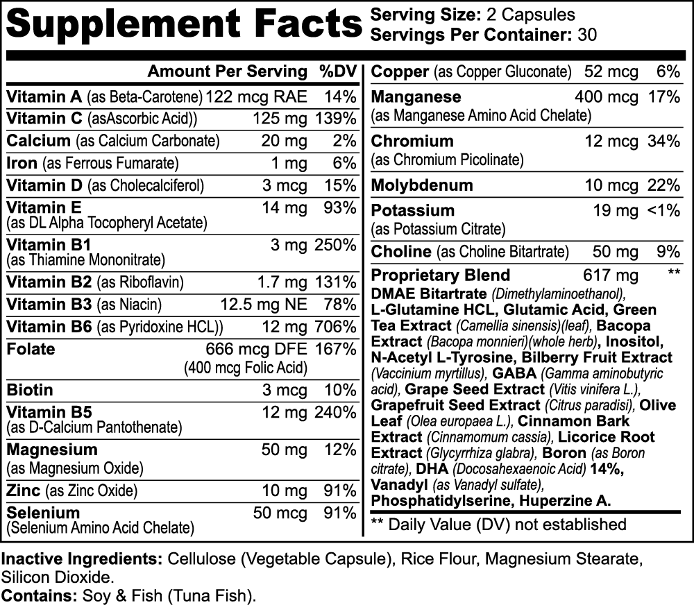 Neuro-Nice Nootropic Brain & Focus Formula