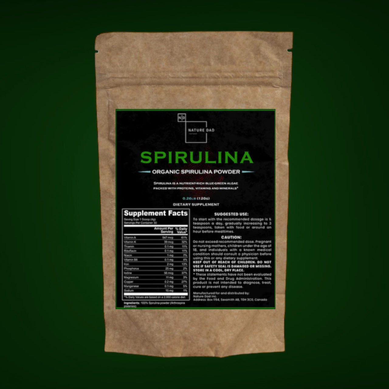 Organic Spirulina Powder